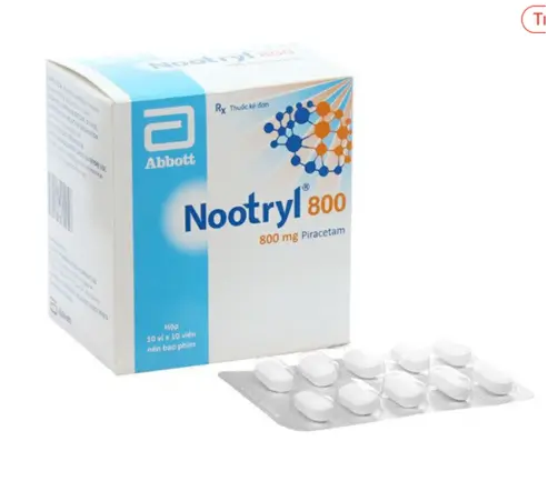 Viên nén Nootryl 800 Abbott điều trị chứng rung giật cơ, thiếu máu não (10 vỉ x 10 viên)