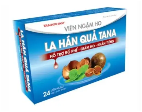 Viên ngậm ho La Hán Quả Ngậm TANA hộp 3 vỉ x 8 viên