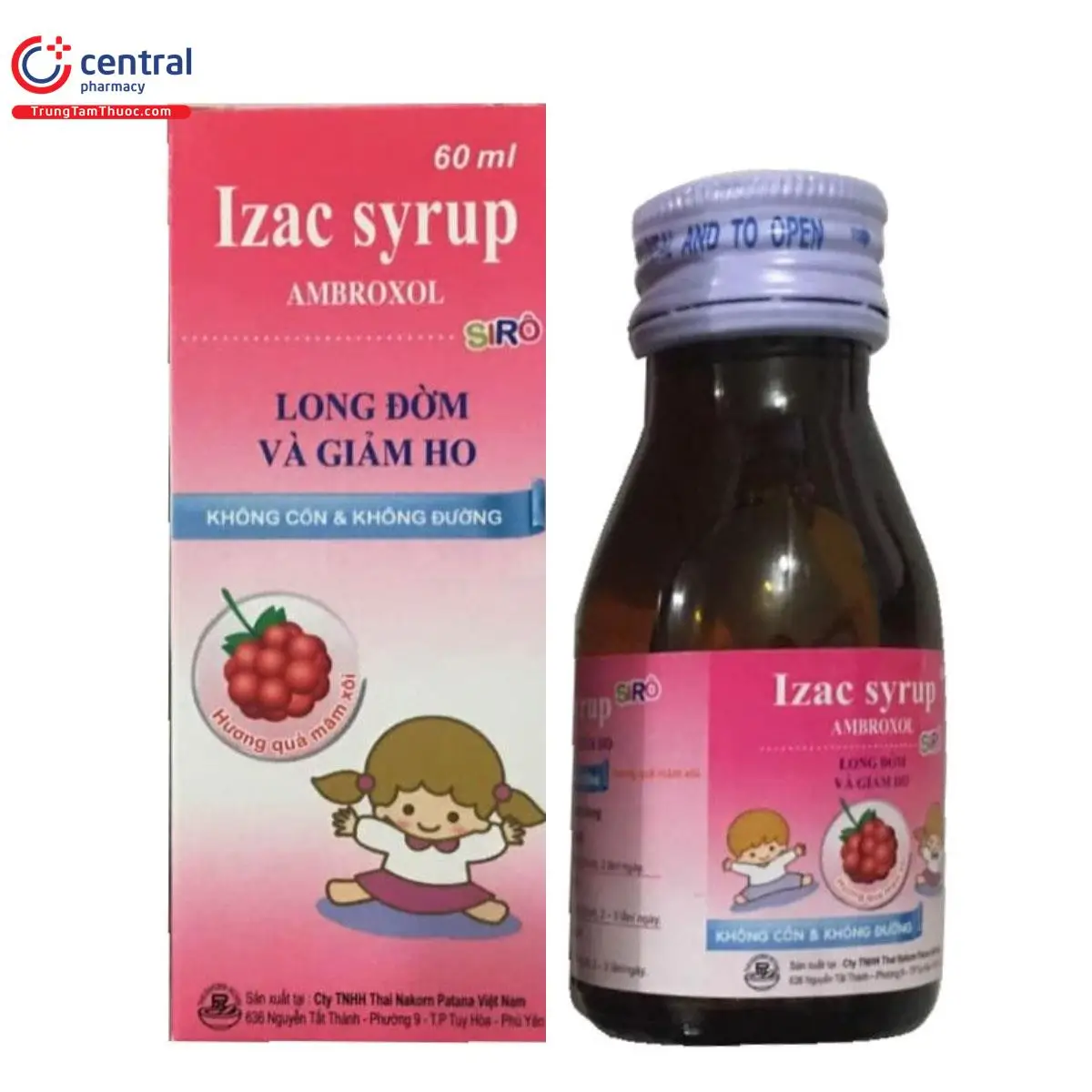 Izac Syrup điều trị tiêu đờm trên đường hô hấp