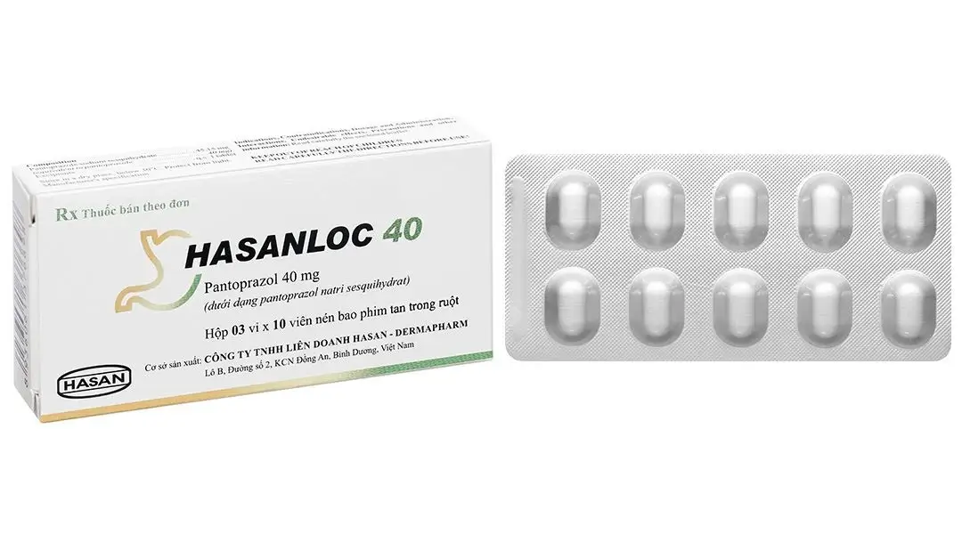 Hasanloc 40 điều trị loét dạ dày - tá tràng (3 vỉ x 10 viên)