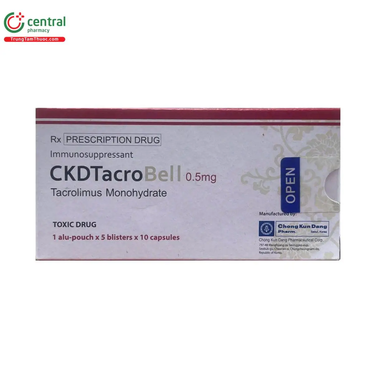 CKDTacrobell 0.5mg phòng ngừa thả loại tổ chức ghép trong ghép tạng