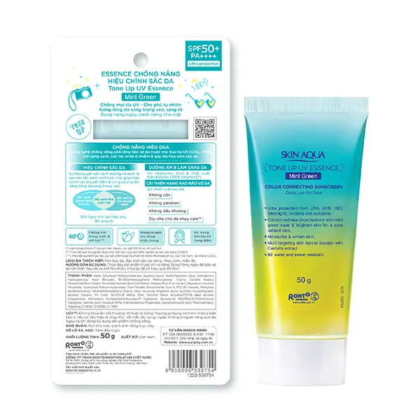 Tinh chất chống nắng hiệu chỉnh sắc da - Sunplay Skin Aqua Tone Up UV Essence Mint Green