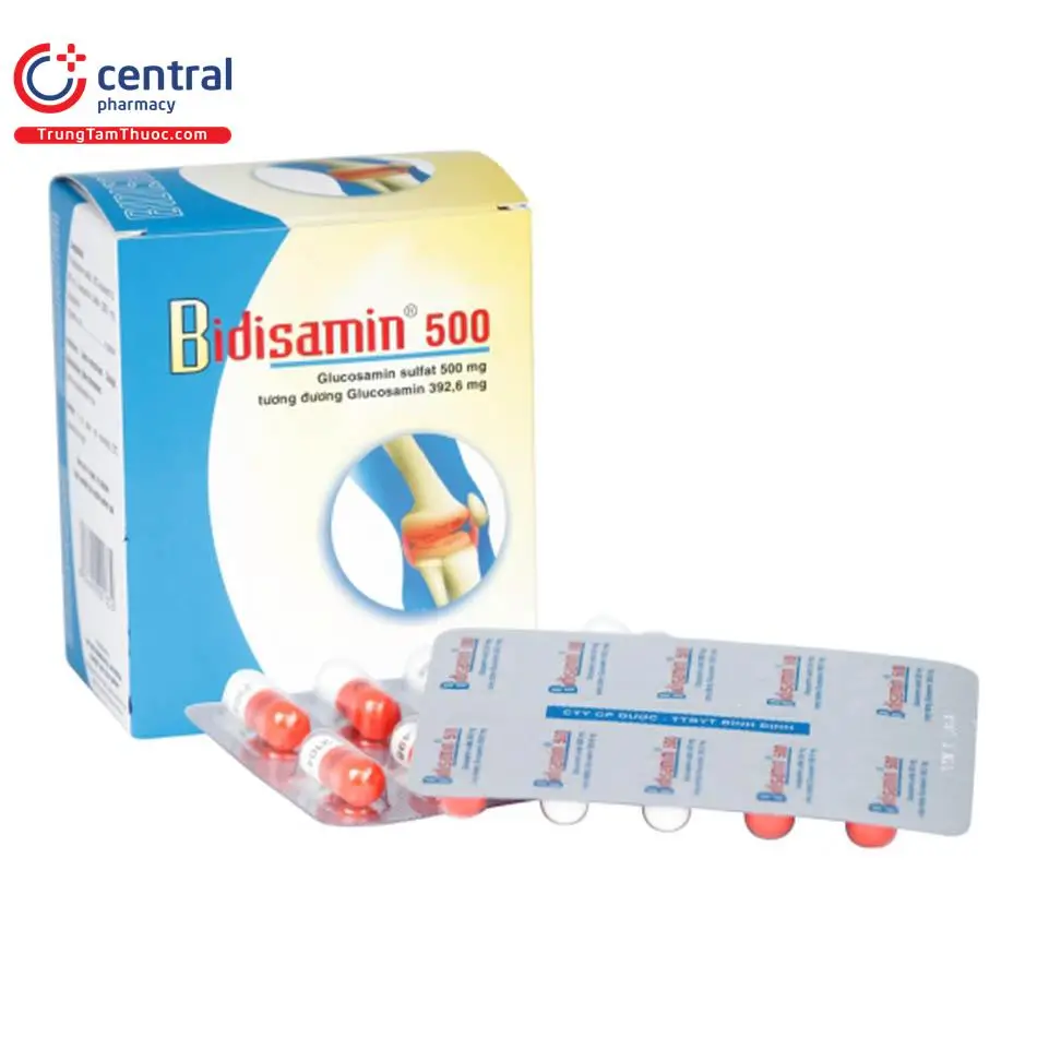 Bidisamin 500 điều trị bệnh thoái hoá khớp, viêm khớp cấp và mạn,... 