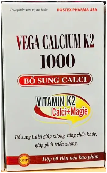 VEGA CALCIUM K2 1000 Bổ sung Calci