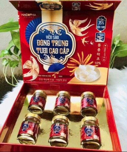 Hộp yến sào Đông trùng tươi cao cấp