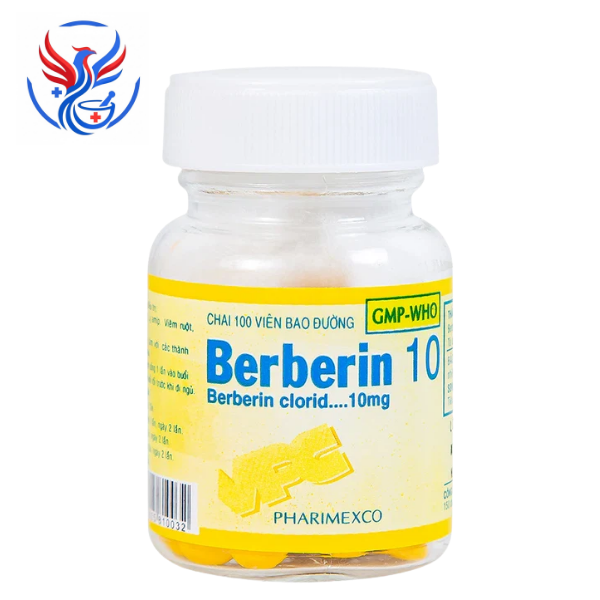 Thuốc Berberin 10mg điều trị lỵ, viêm ruột, tiêu chảy
