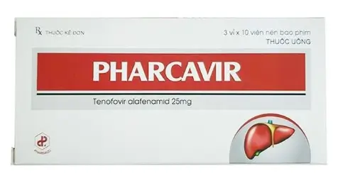 Thuốc Pharcavir 25mg Pharbaco điều trị viêm gan B mạn tính (3 vỉ x 10 viên)