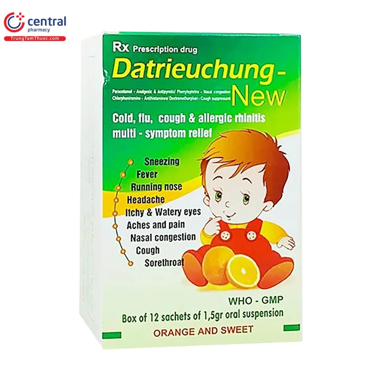 Datrieuchung-New (dạng bột) điều trị một số bệnh đường hô hấp được dùng cho trẻ nhỏ