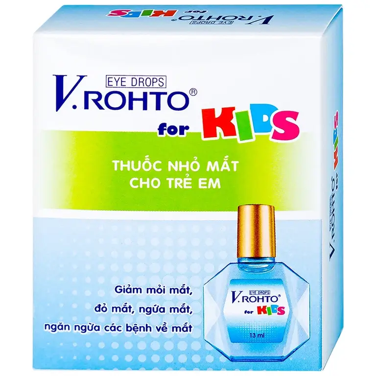 Thuốc nhỏ mắt V.Rohto For Kids giảm mỏi mắt, đỏ mát, ngứa mắt (13ml)