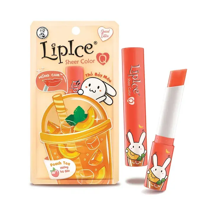 Son dưỡng có màu tự nhiên LipIce Sheer Color Q 2.4g - Thỏ 7 màu - Trà đào - Hồng cam