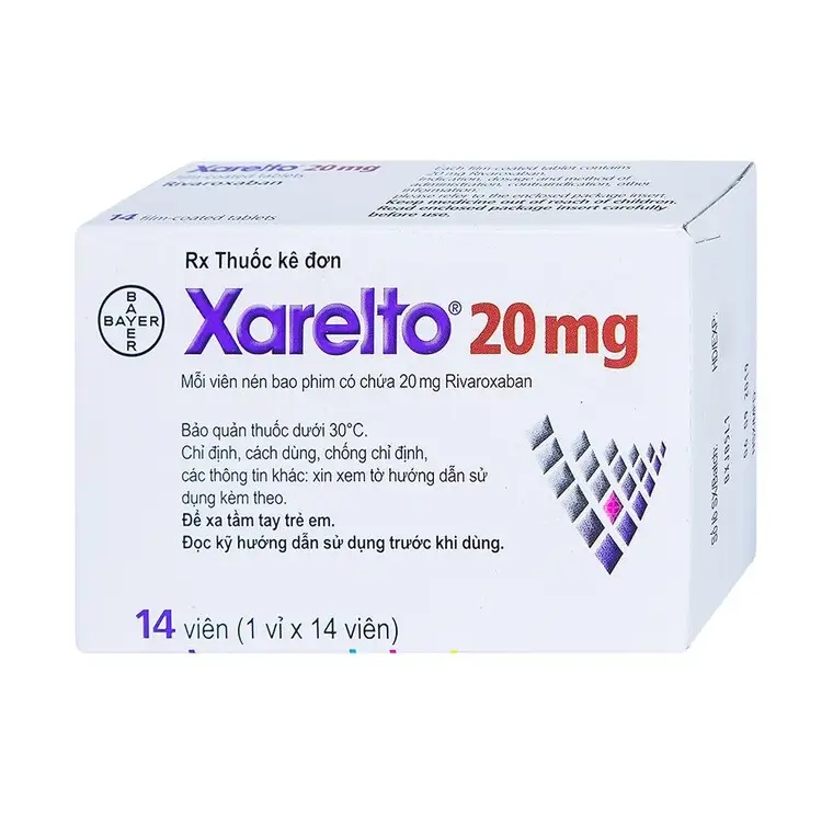 Thuốc Xarelto 20mg Bayer điều trị dự phòng đột quỵ (14 viên)