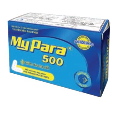 Viên nén Mypara 500mg điều trị các chứng đau và sốt từ nhẹ đến vừa