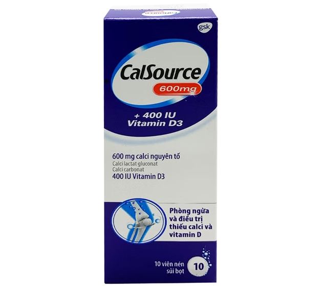 Viên sủi CalSource GSK phòng ngừa và điều trị thiếu canxi