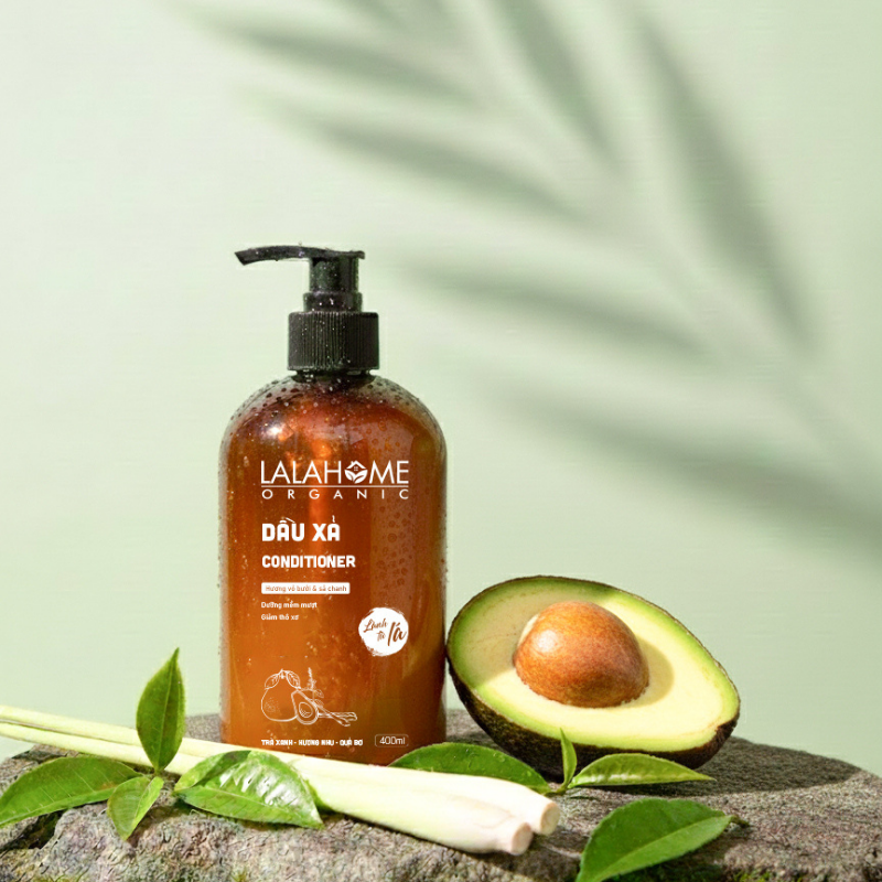 Dầu xả LalaHome Organic (Hương vỏ bưởi & sả chanh)
