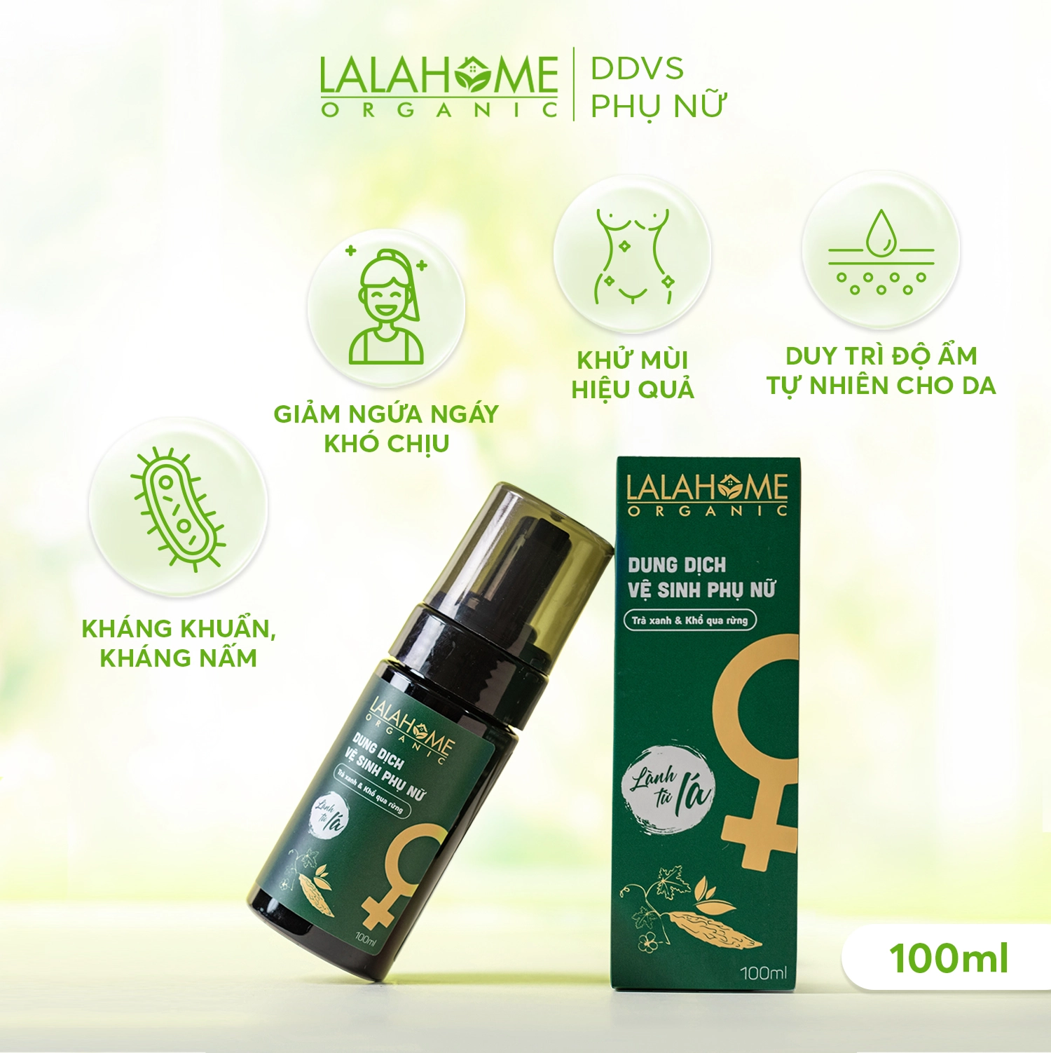 Dung dịch vệ sinh phụ nữ tạo bọt hữu cơ LALAHOME ORGANIC