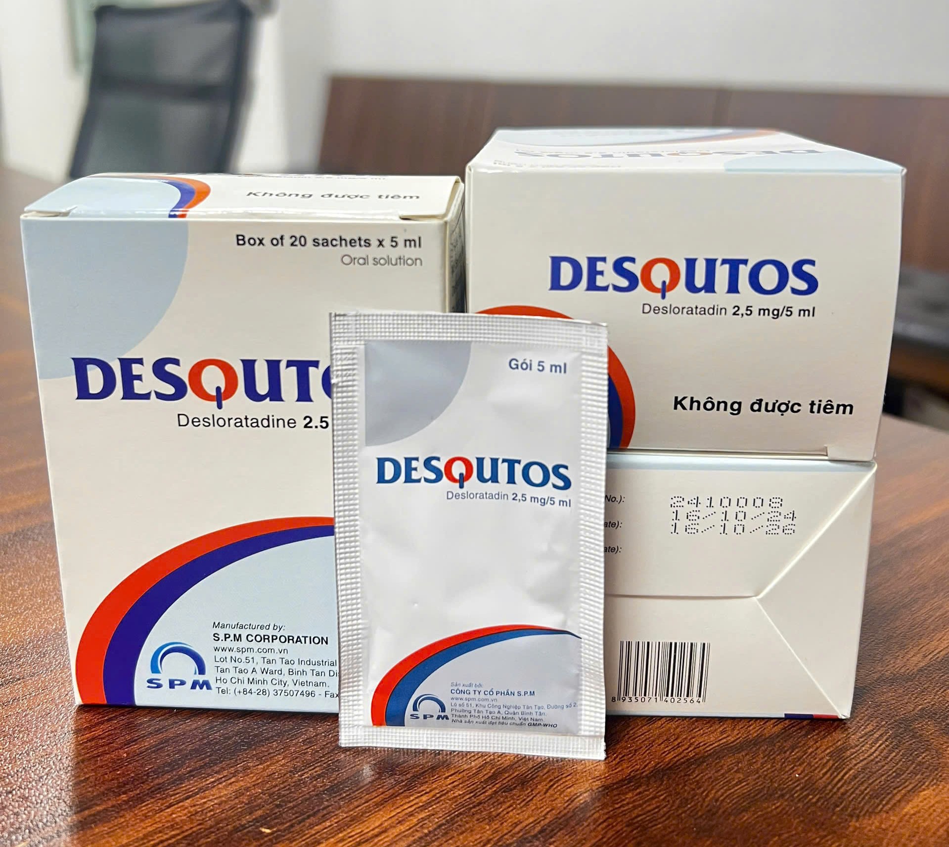 Desqutos giúp điều trị sổ mũi nổi mề đay