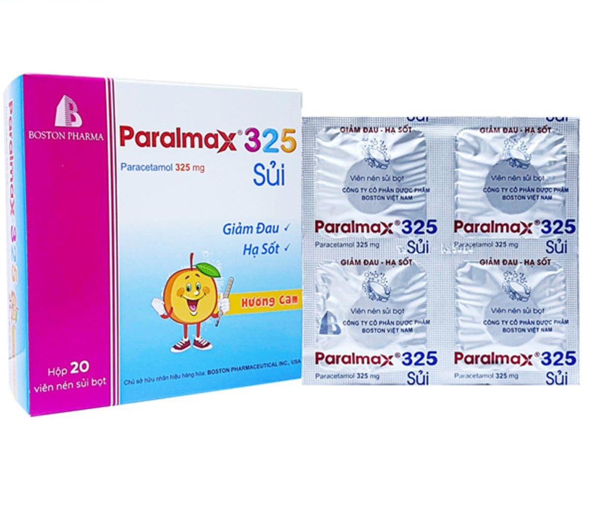 Paralmax 325 Sủi giúp giảm đau và hạ sốt nhanh chóng
