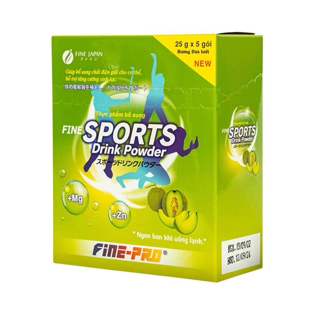 Thực phẩm bổ sung Fine Sports Drink Powder bù đắp năng lượng và các chất điện giải thiết yếu cho cơ thể